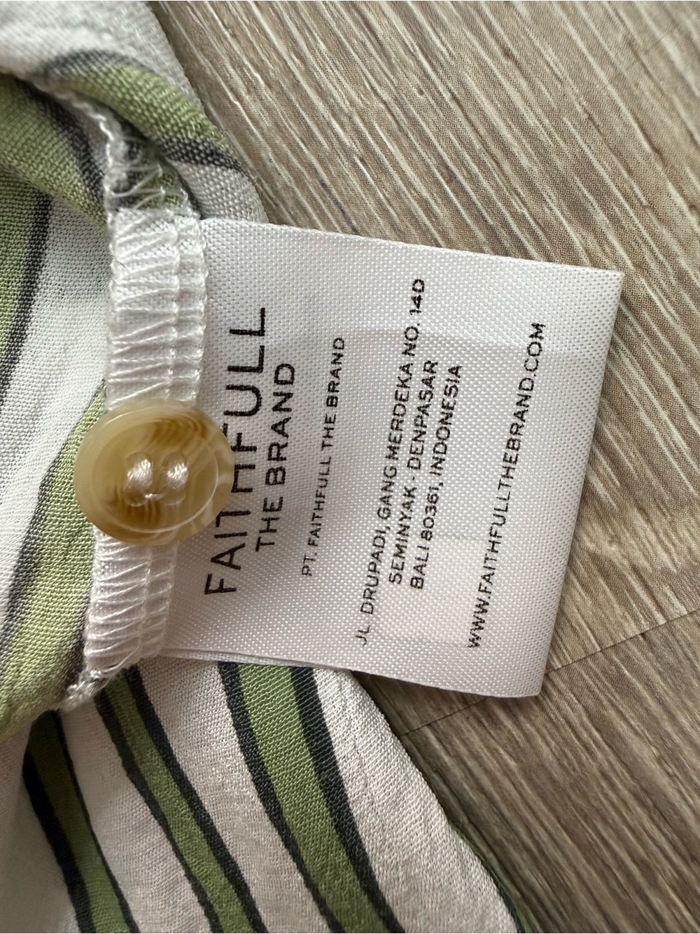 Faithfull the Brand Porte Shirt Dress Almeria Stripe Size 2 - Picture 9 of 11